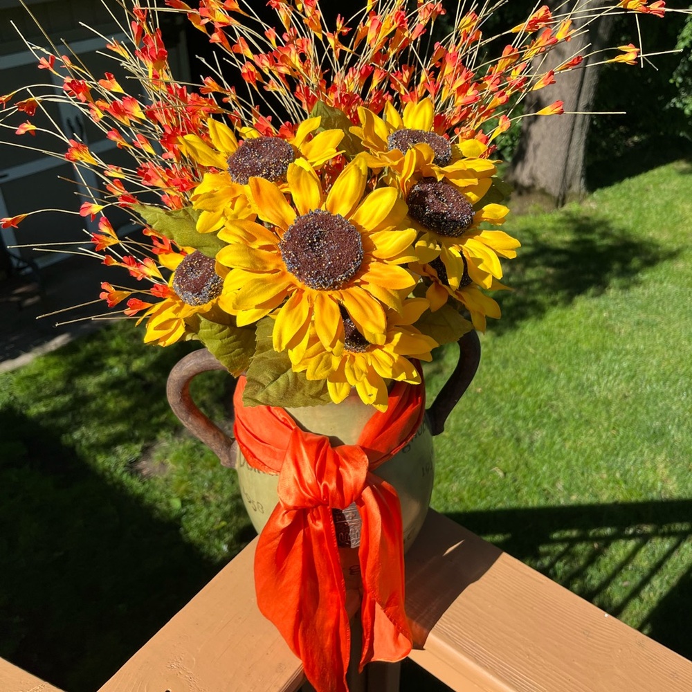 Versatile Orange Silk Scarf 48” L X 12” W.